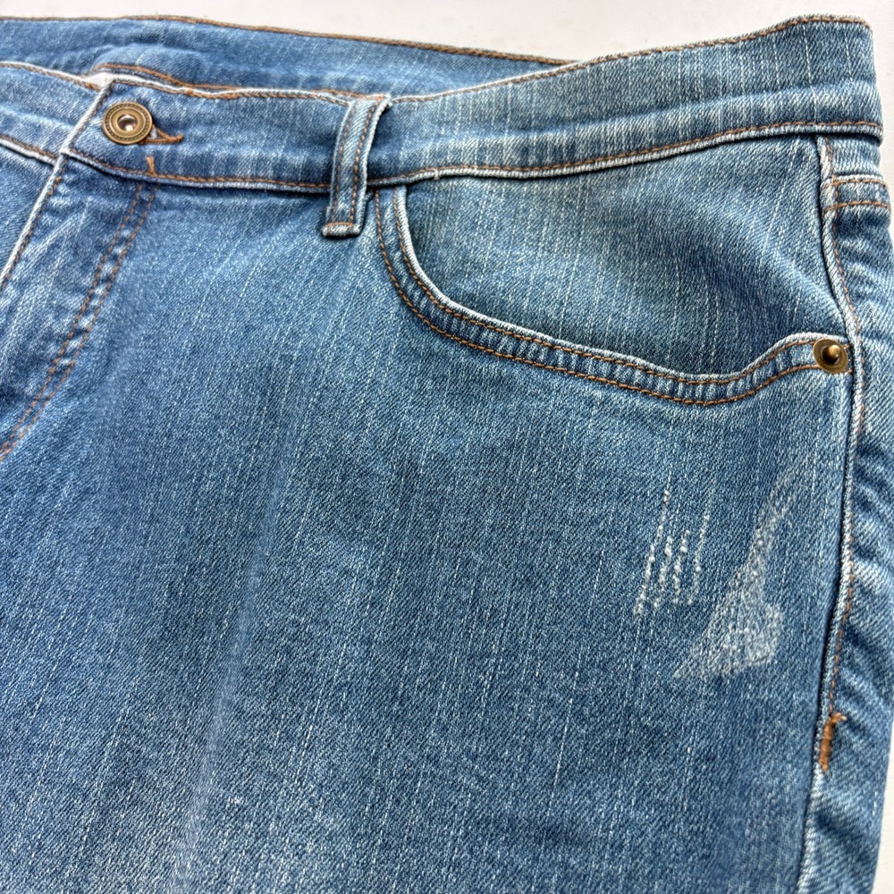 Denim & Co Jeans Womens 20W Blue Distressed Straight Leg Medium Wash A279891 - Picture 11 of 11